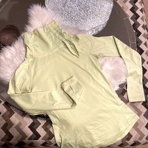 Layer 8 - Long sleeve Workout Pull Over Sweater/Top - Lime Green - S